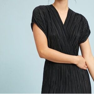 Porridge Metallic Black Pleated Jumpsuit